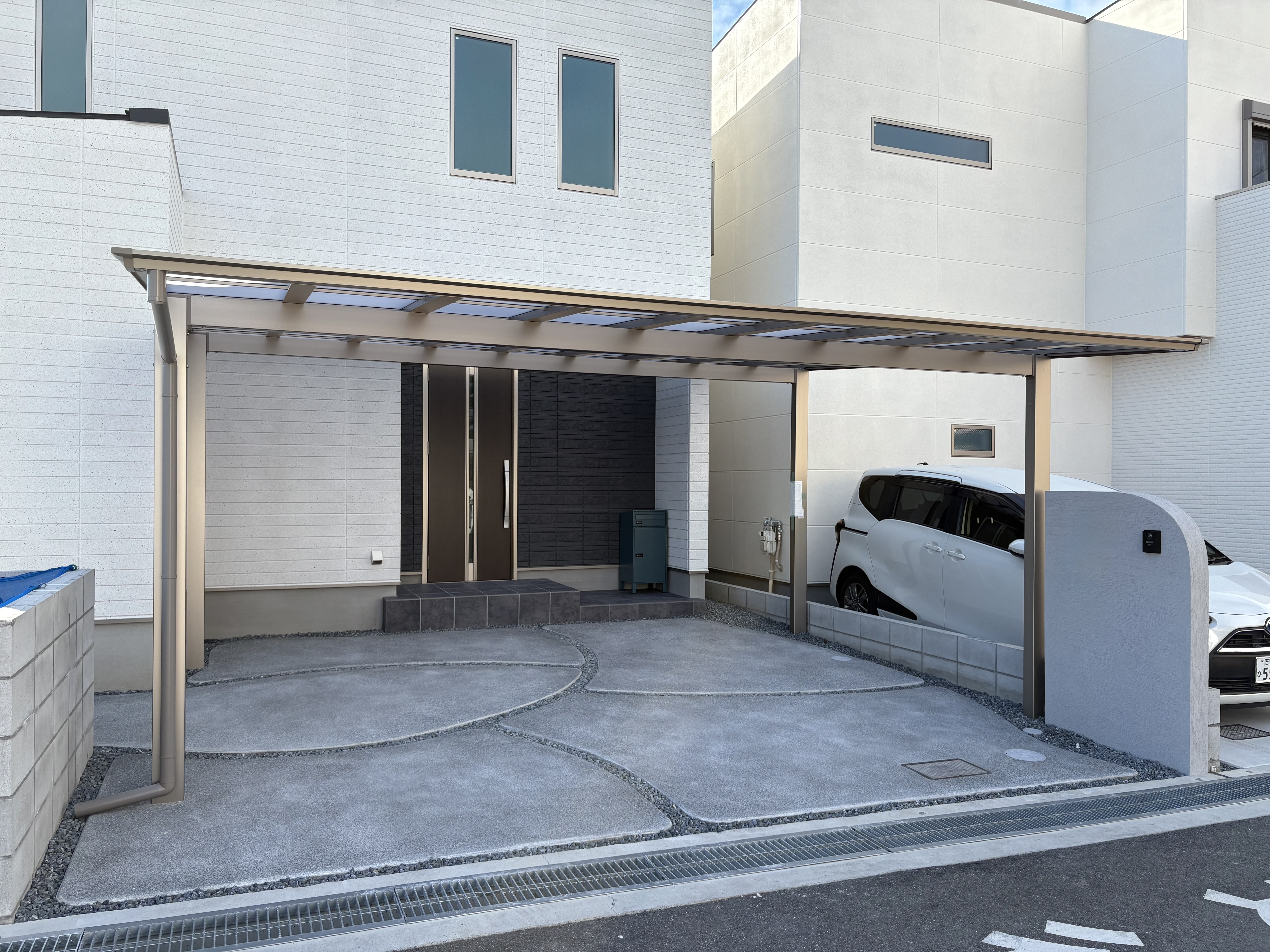 No.147 新築外構工事 ナチュラルモダン オープン外構 画像