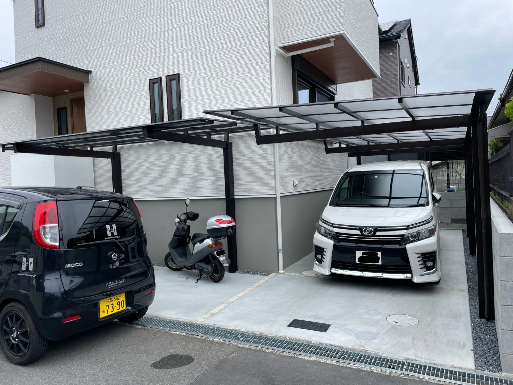 No.80 リフォーム工事　カーポートL字配置 画像