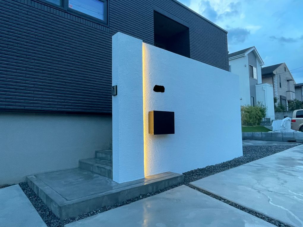 No.114 新築外構工事　シンプルモダン　オープン外構 画像
