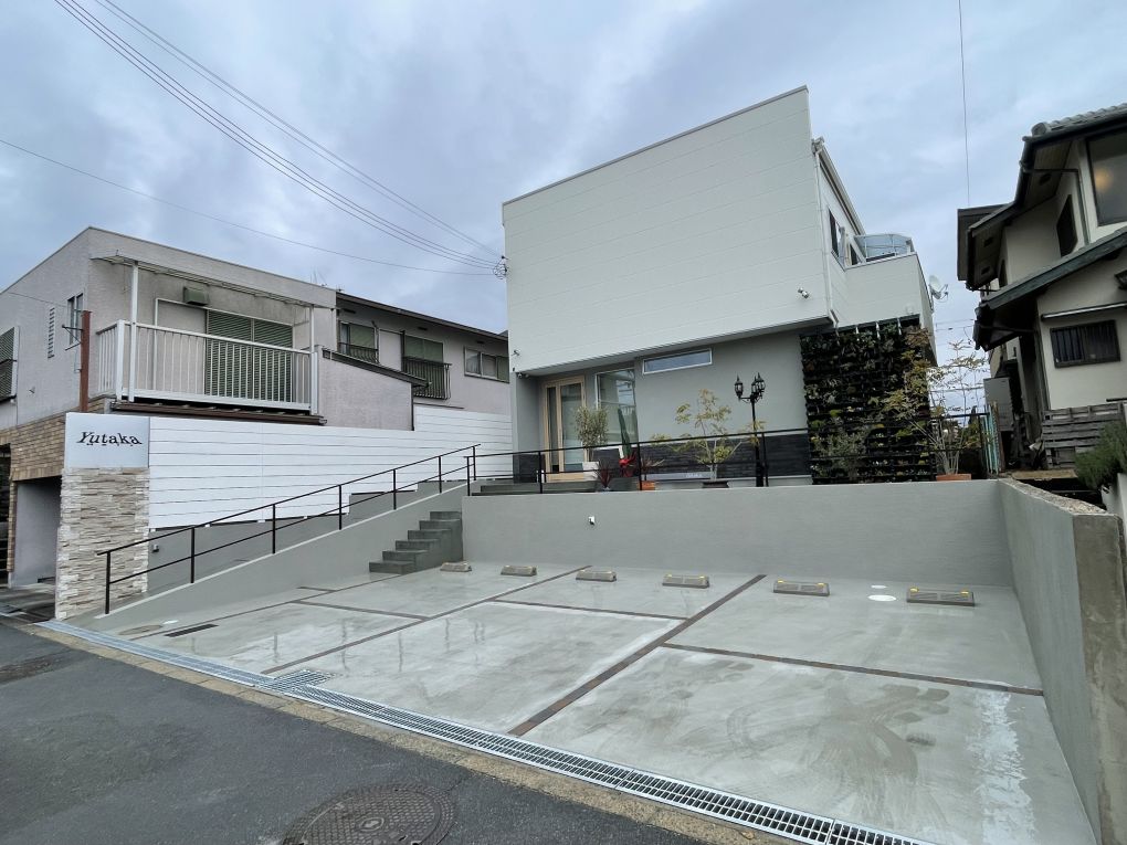 No.125 新築外構工事　シンプルモダン　セミクローズ外構 画像