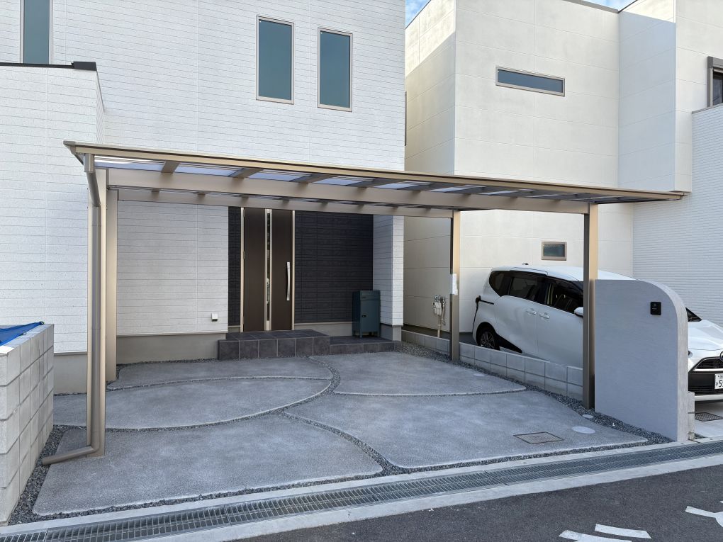 No.147 新築外構工事　ナチュラルモダン　オープン外構 画像