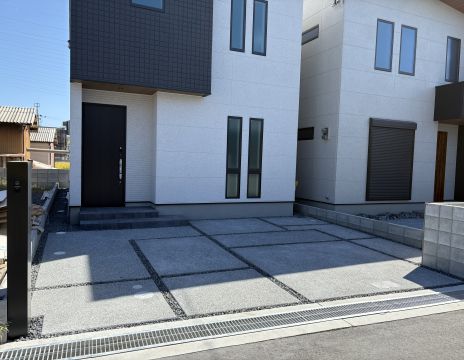 No.145 新築外構工事　オープン外構　シンプルモダン アイキャッチ画像