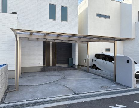 No.147 新築外構工事　ナチュラルモダン　オープン外構 アイキャッチ画像