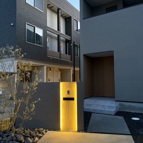 No．148 新築外構工事　シンプルモダン　オープン外構 アイキャッチ画像